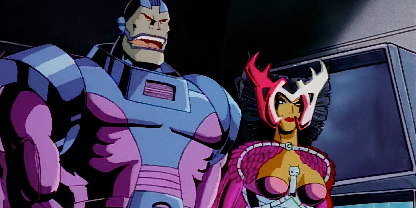 Deathbird with Apocalypse in X-Men the animated Series