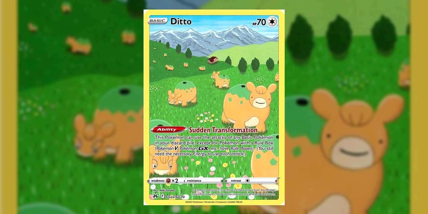 Ditto pretending to be numel pokemon trading card game