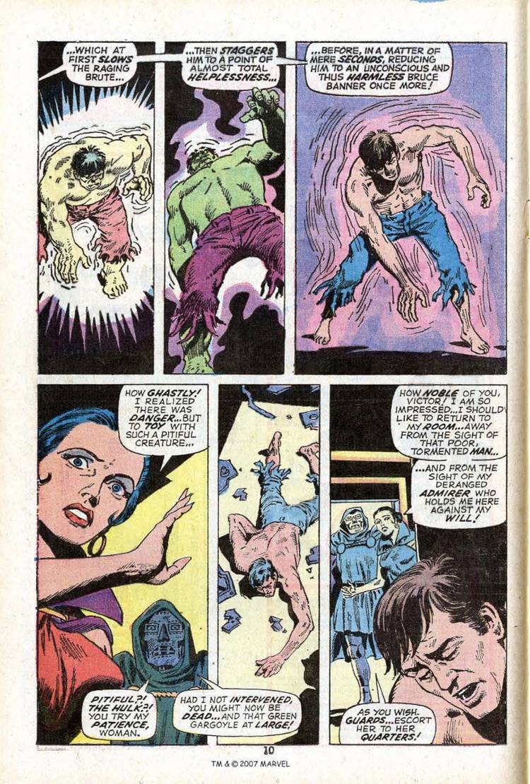 Doctor Doom Brings Down Hulk With His Tranq Beams