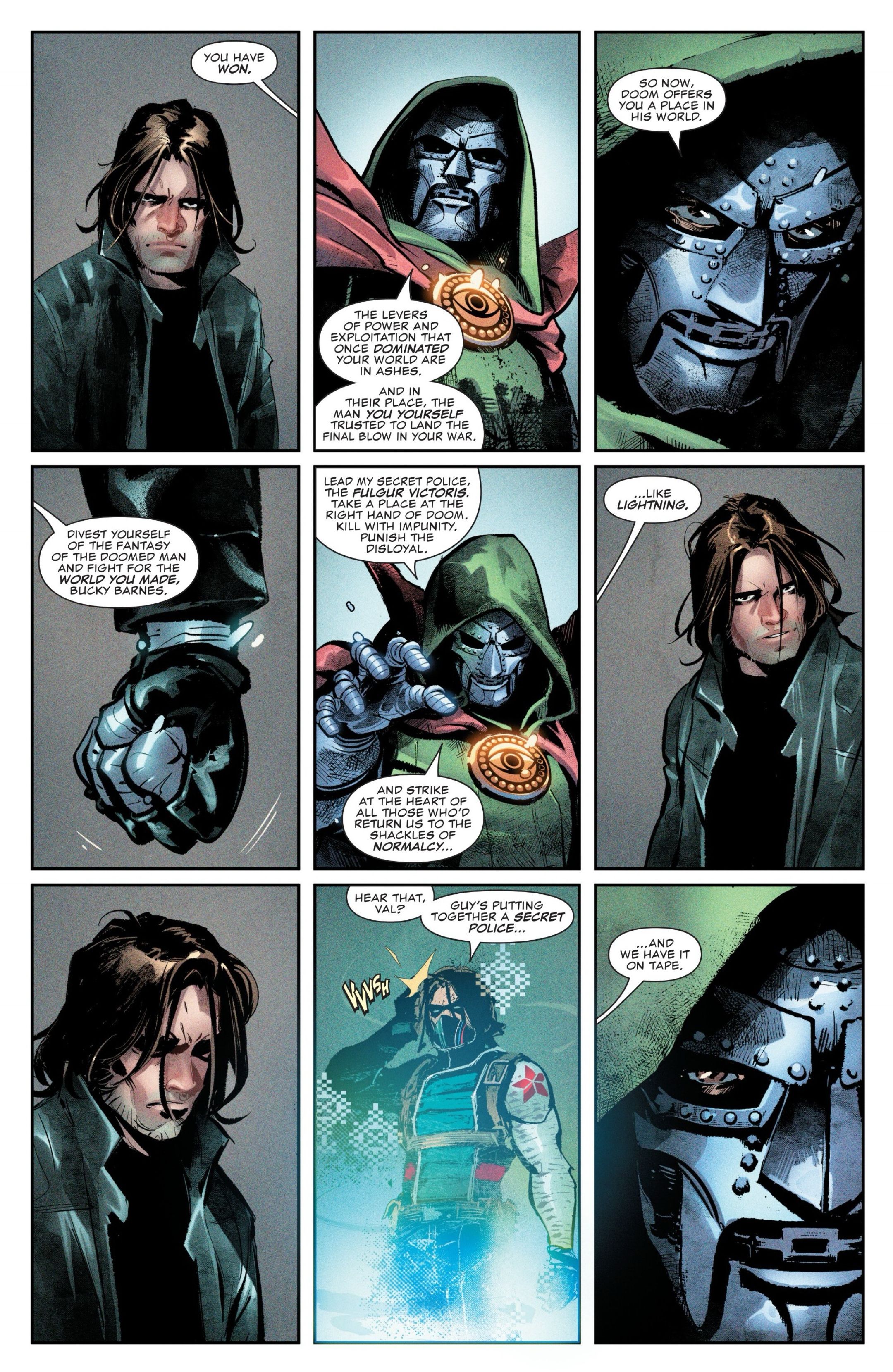 يقدم الدكتور Dum قوة Bucky في Doomstrike #1