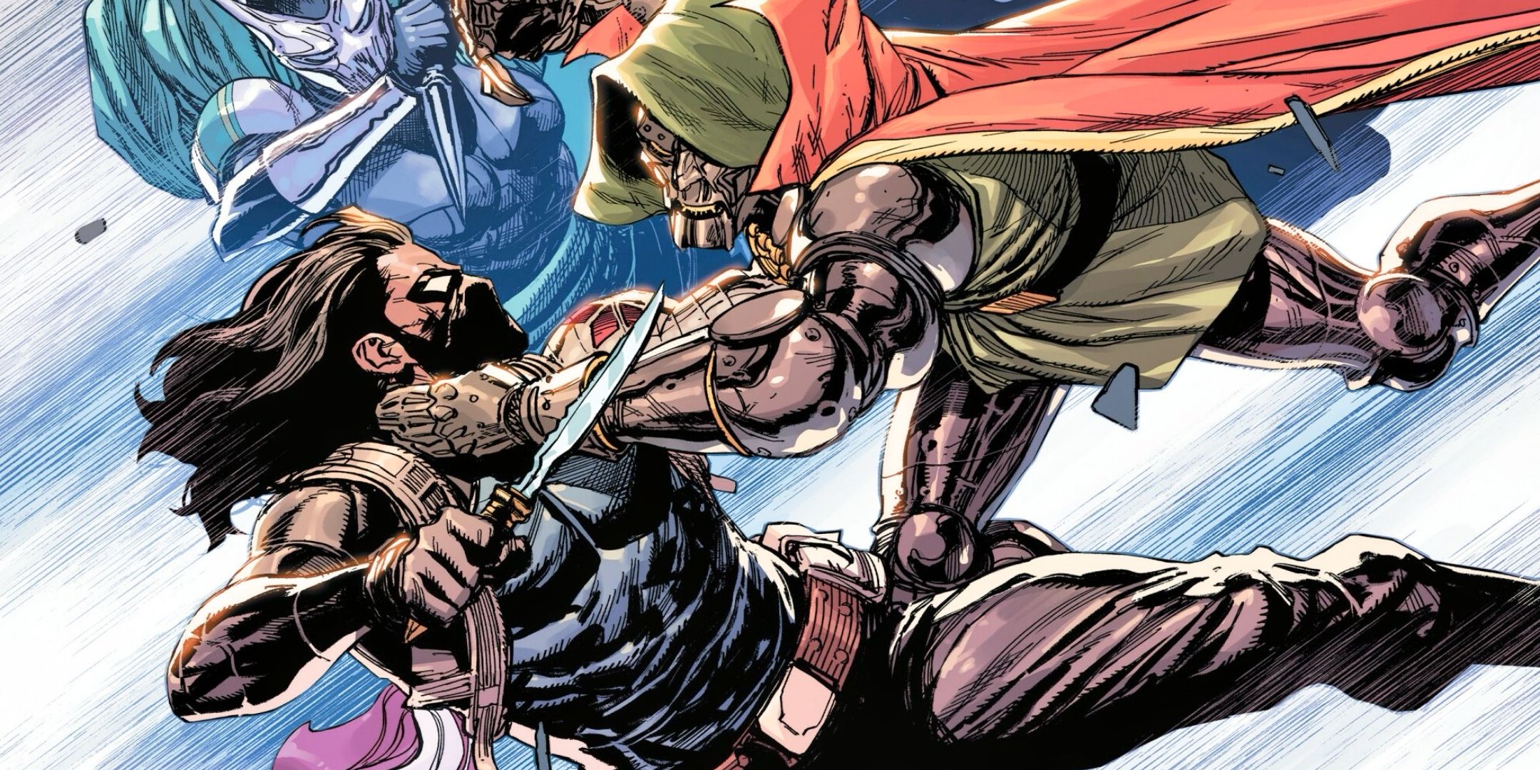 Doctor Doom vs Winter Soldier Thunderbolts Doomstrike #1 Cover Art