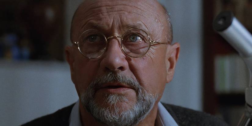 Donald Pleasence looking nervous in Phenomena