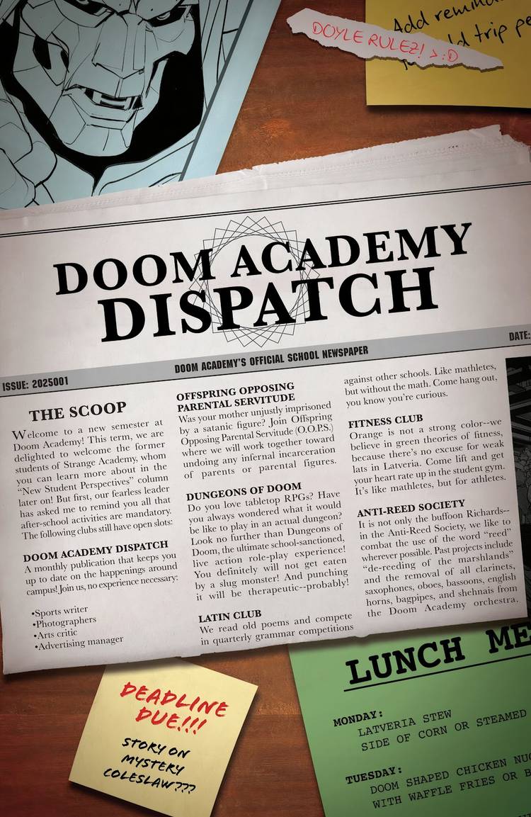 Doom Academy Dispatch newspaper