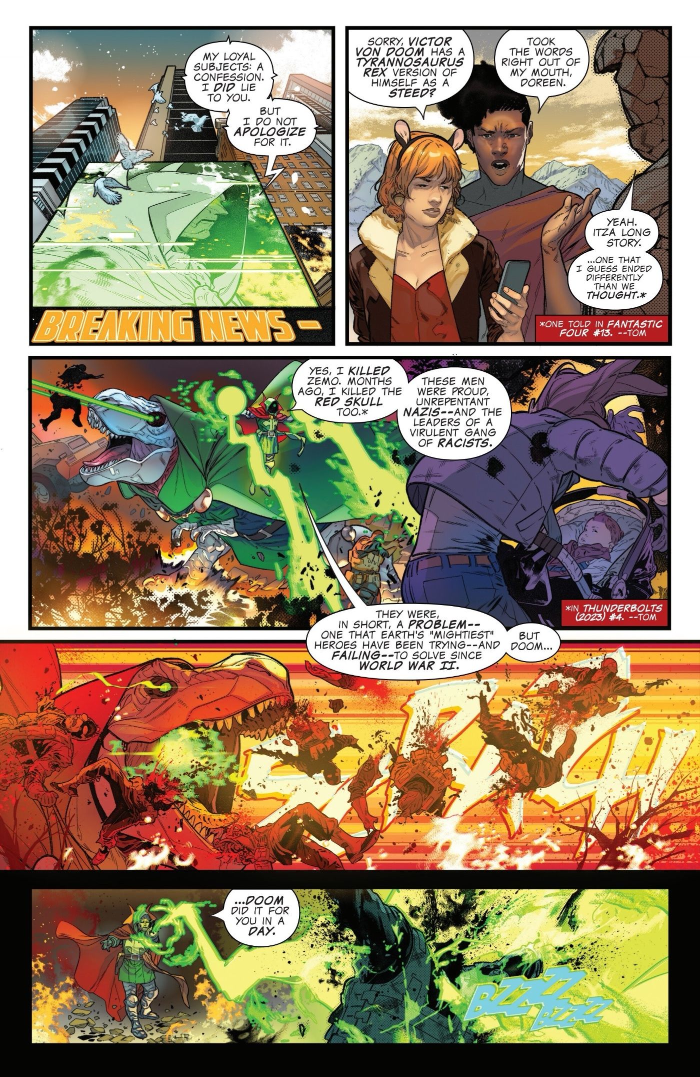 Doom attacks Hydra in a world under Doom #1