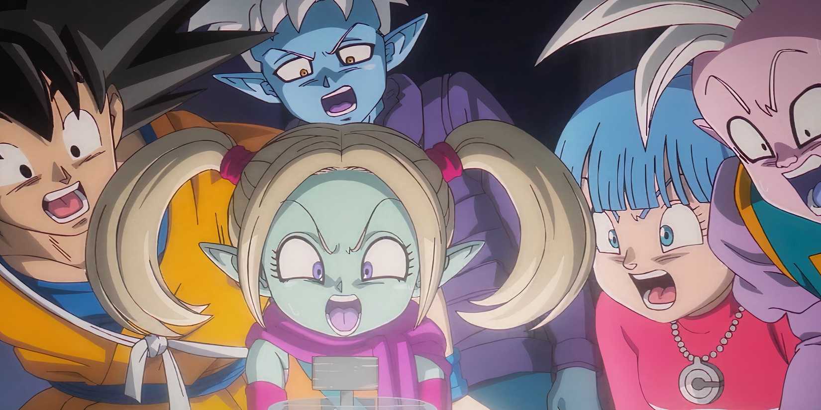 Goku and his friends in shock