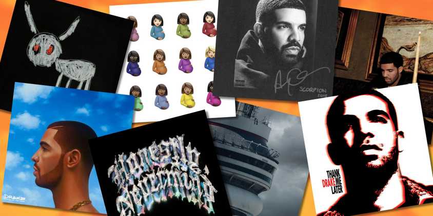 Drake Solo Albums (collage)