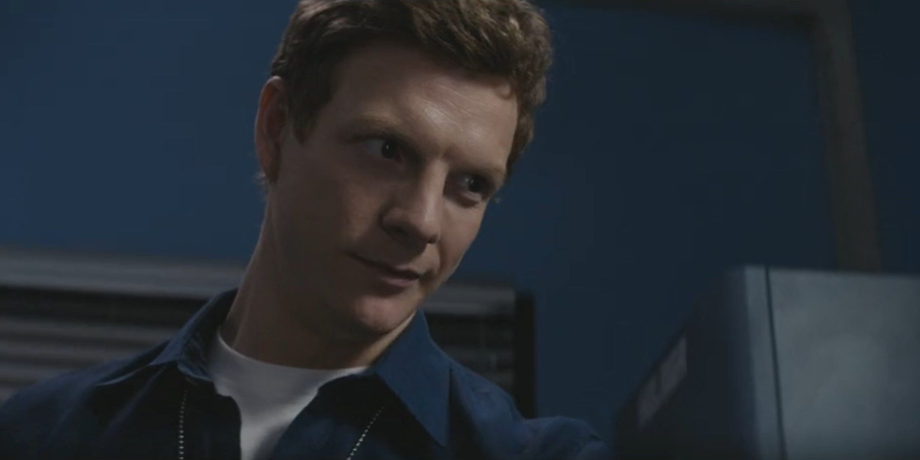 Dexter Morgan (Patrick Gibson) looking nefarious in Dexter: Original Sin season 1, episode 9