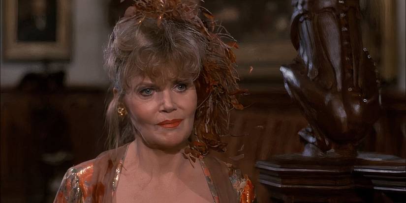Eileen Brennan as Mrs Peacock in the mansion in Clue