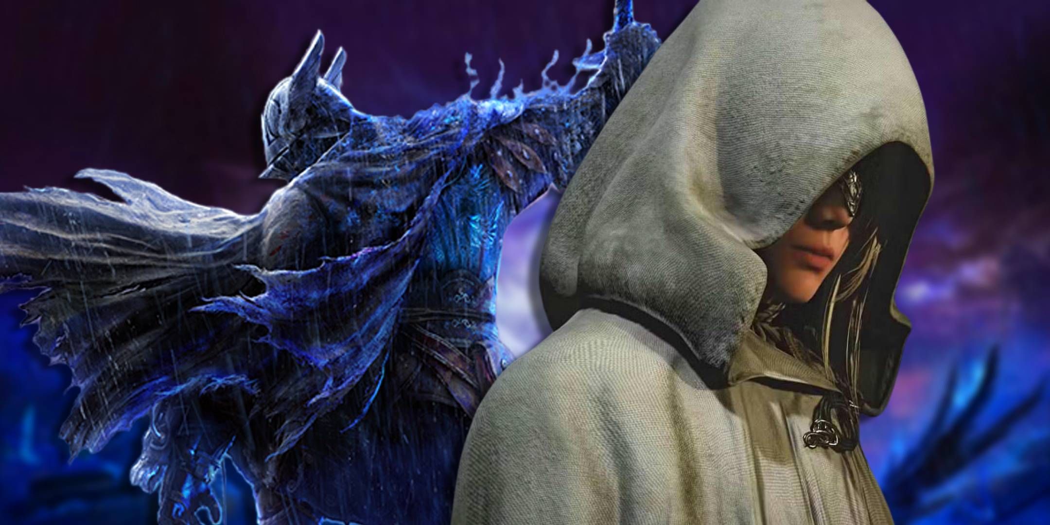 Two characters from Elden Ring Nightreign standing back to back.