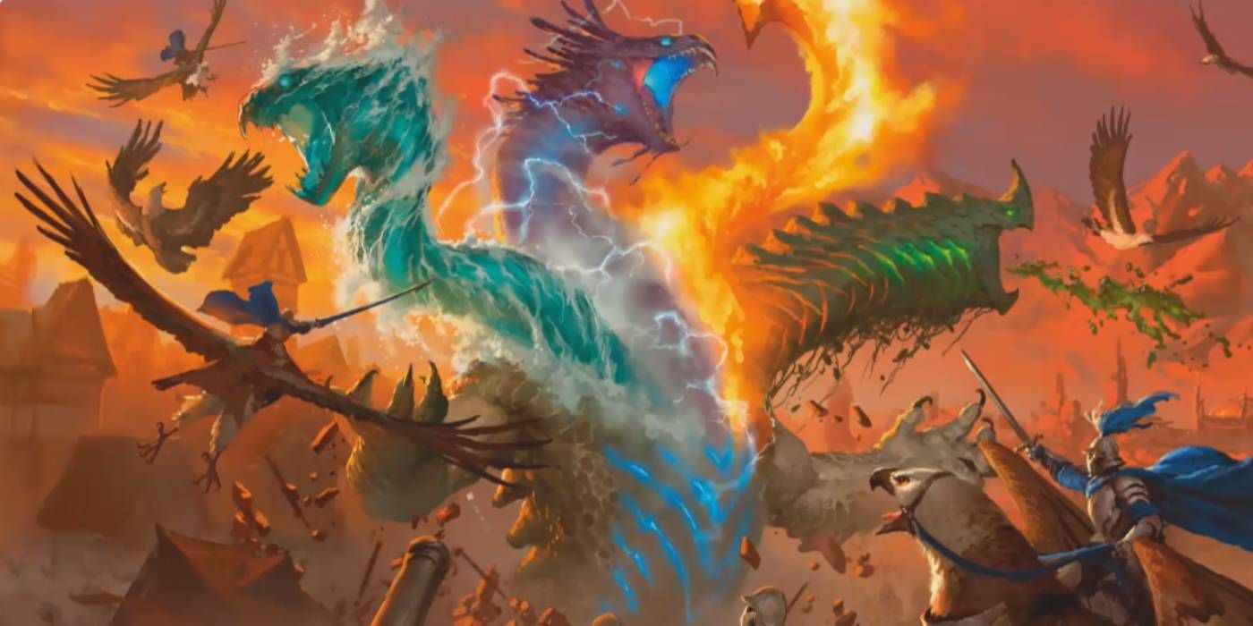 Dungeons and Dragons Elemental Cataclysm monster from 2025 Monster Manual