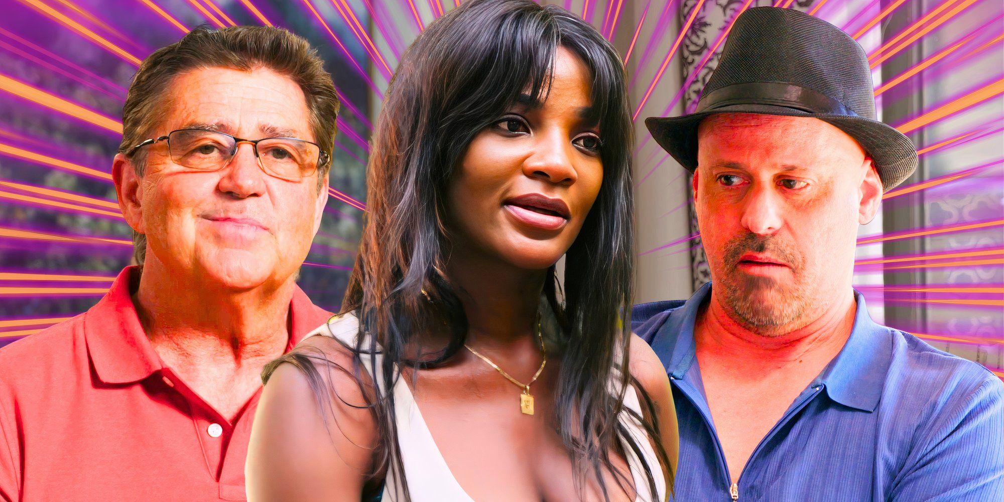 image of 90 Day Fiance's Aminata with Mark and Gino in the background