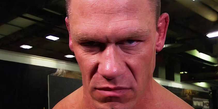 Evil John Cena backstage in WWE