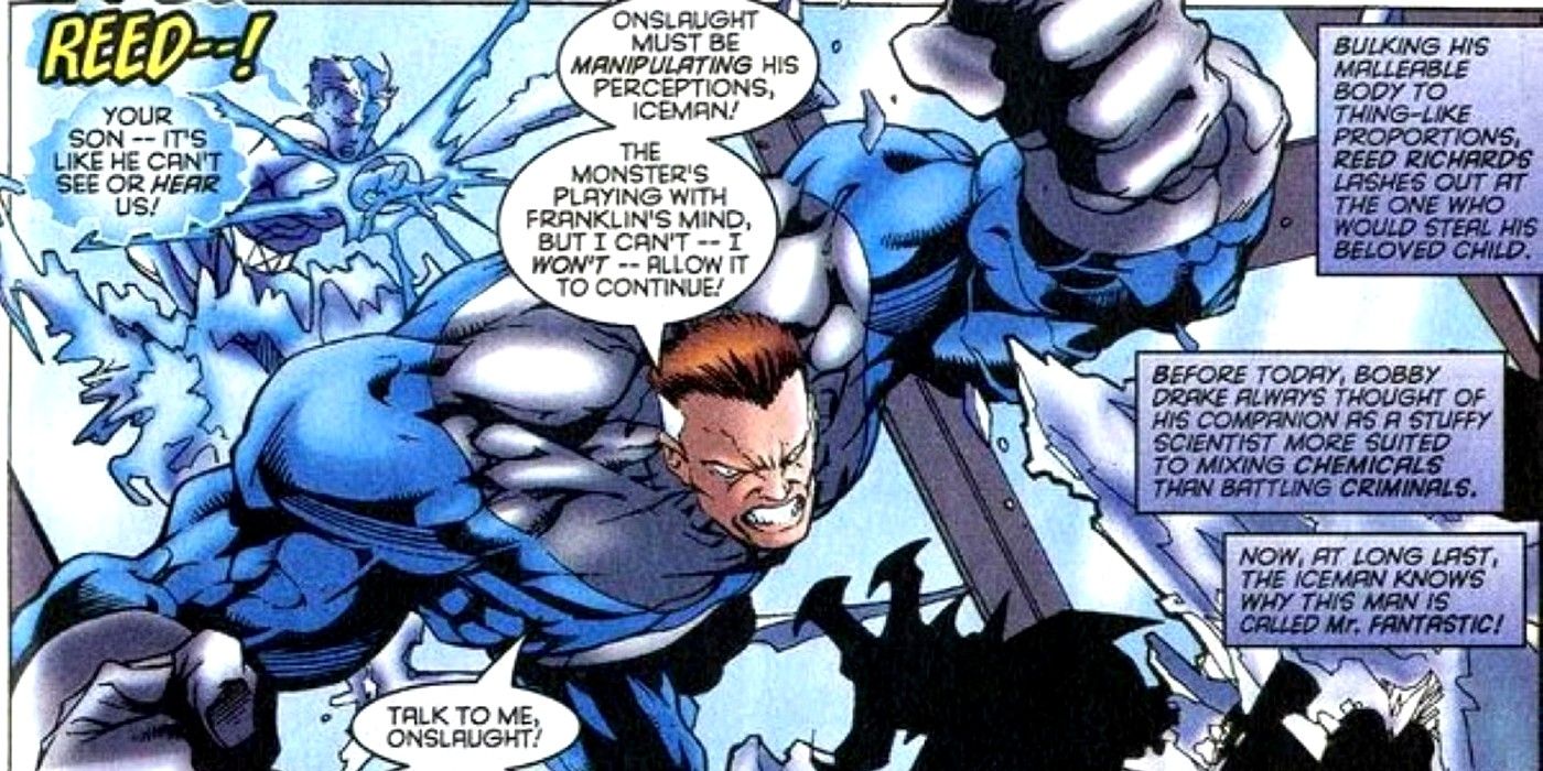 fantastic four&rsquo;s reed richards uses powers to grow huge muscles