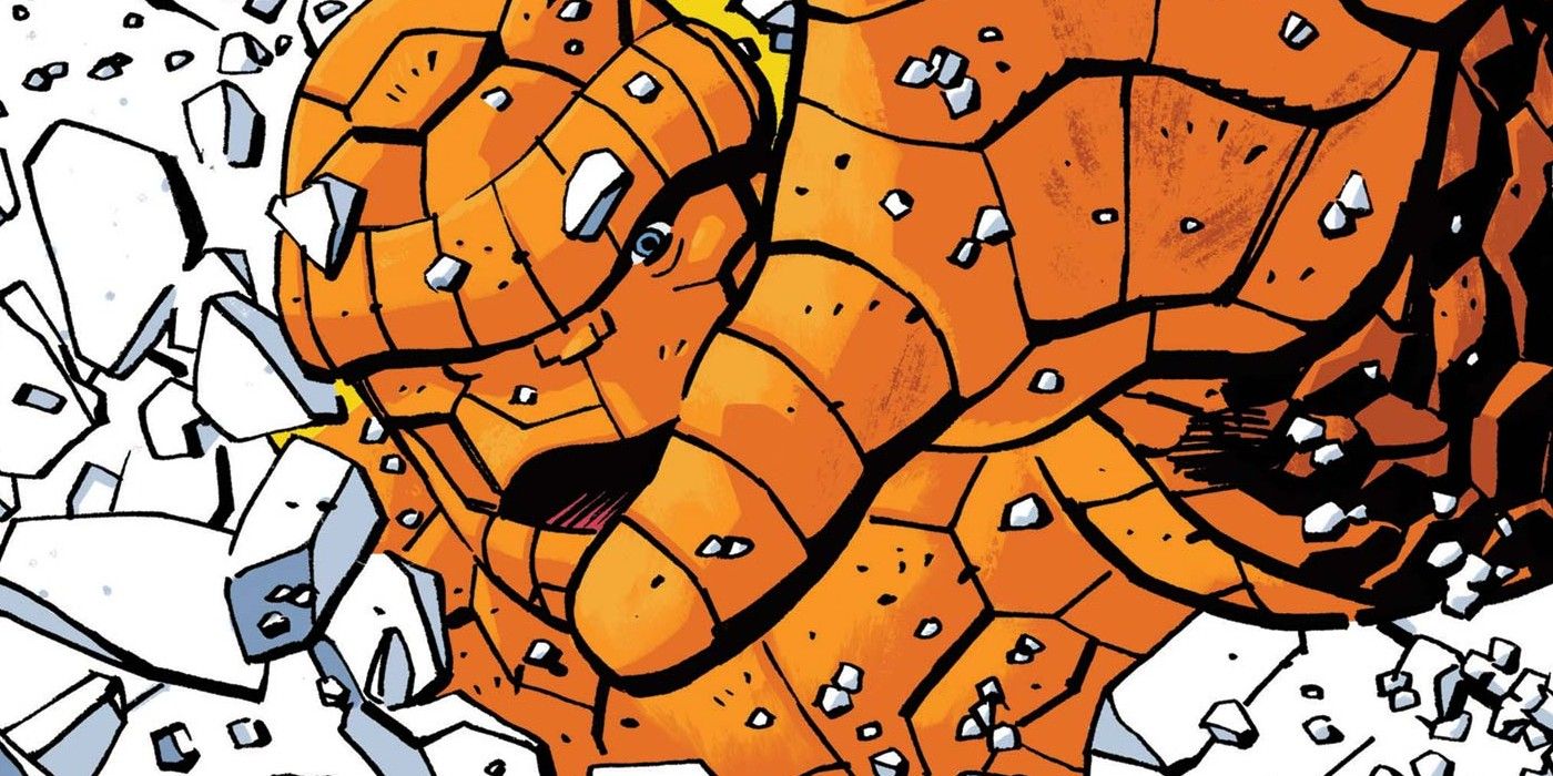 fantastic four&rsquo;s thing bursting through a wall