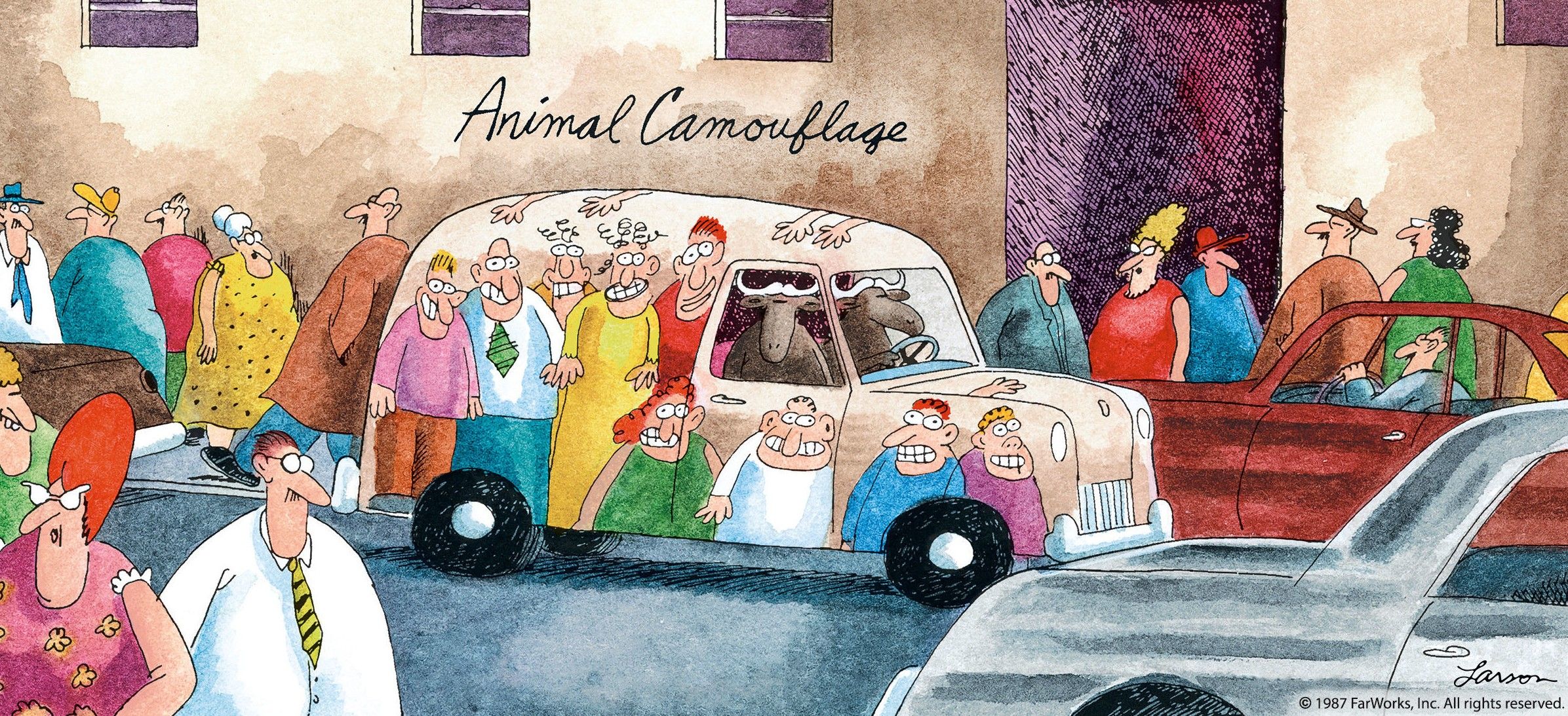 far side animal camoflage comic