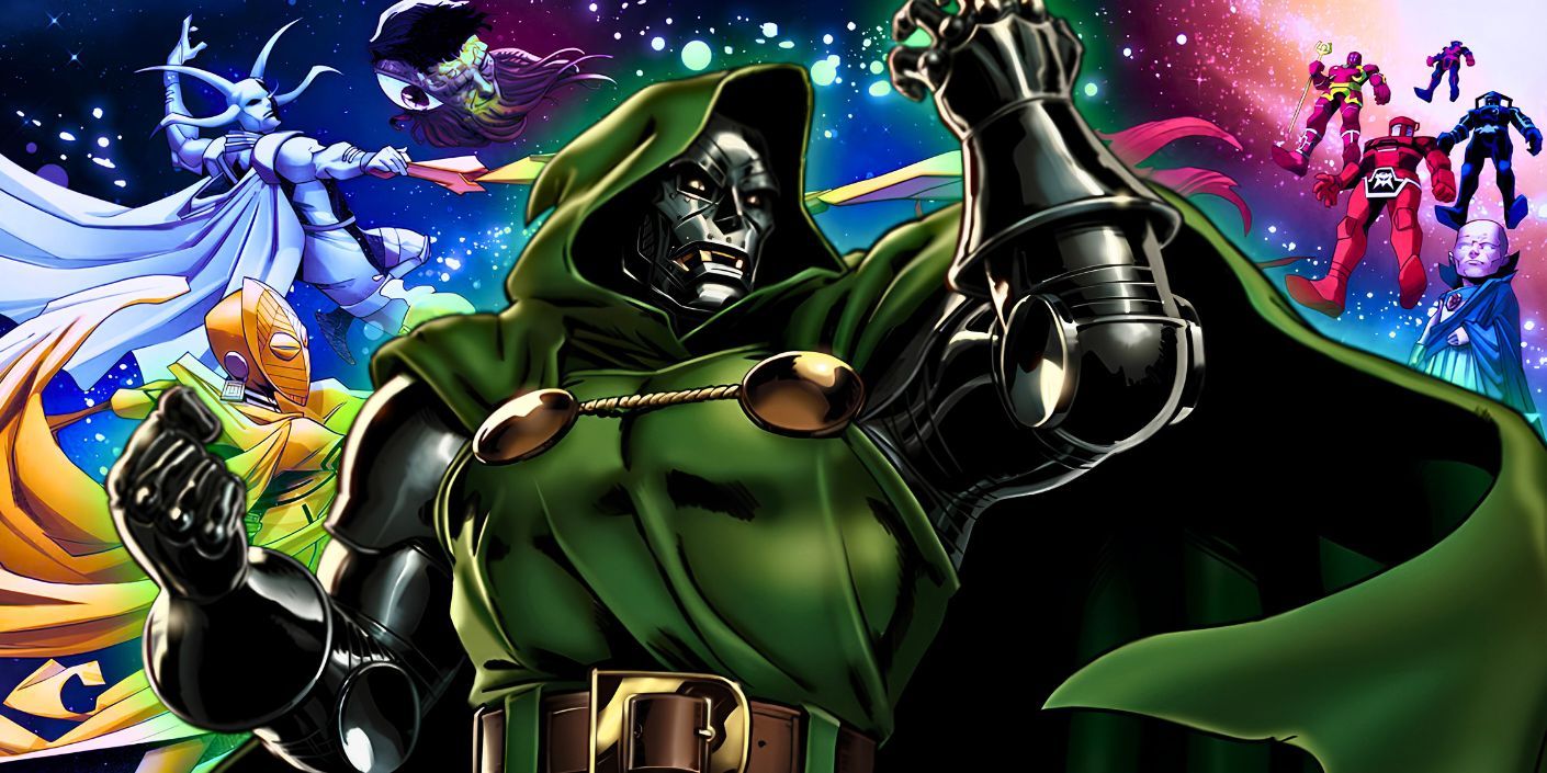 Custom Image of Doctor Doom in the center of the galaxy