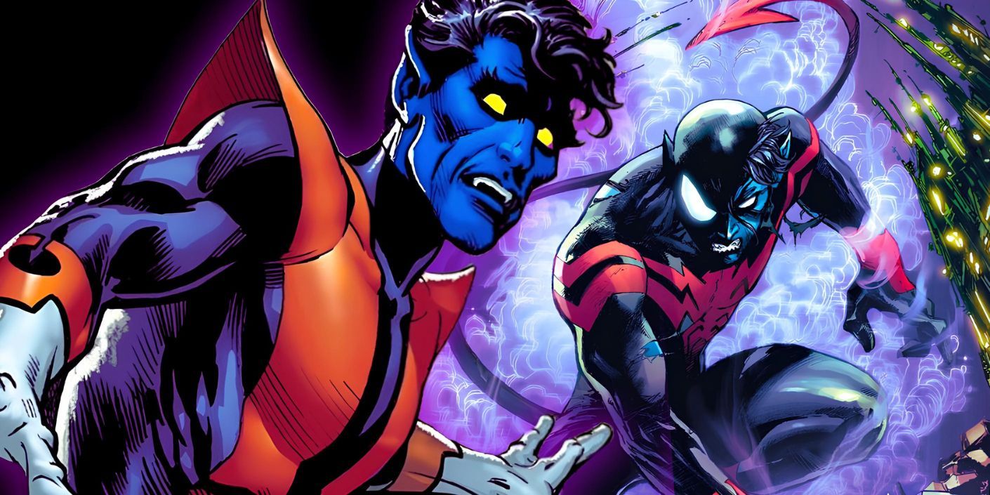 Split image Nightcrawler next to Uncanny Spider-Man