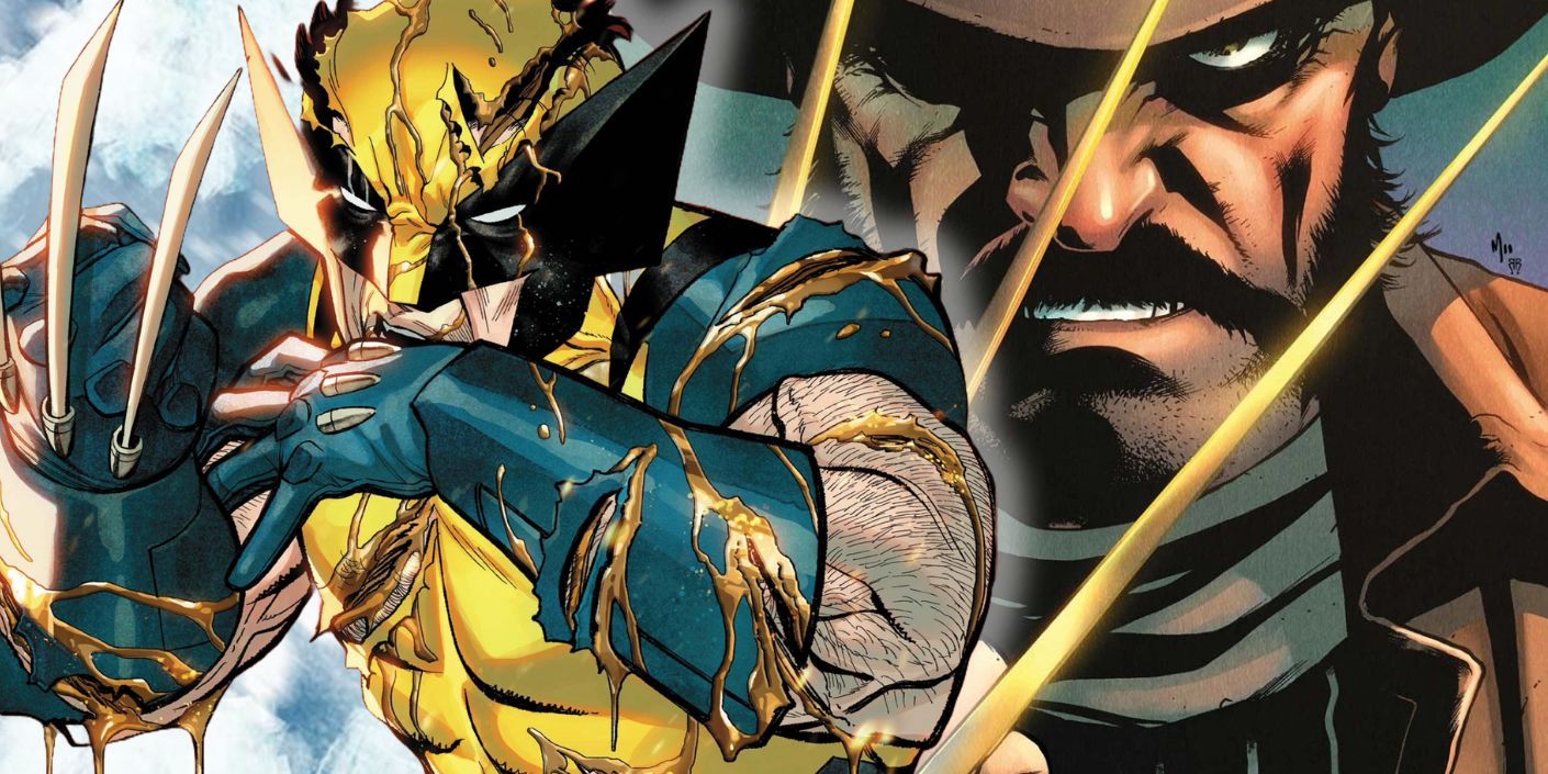 Wolverine and his other world variant Captain Howlett with gold ademantine.