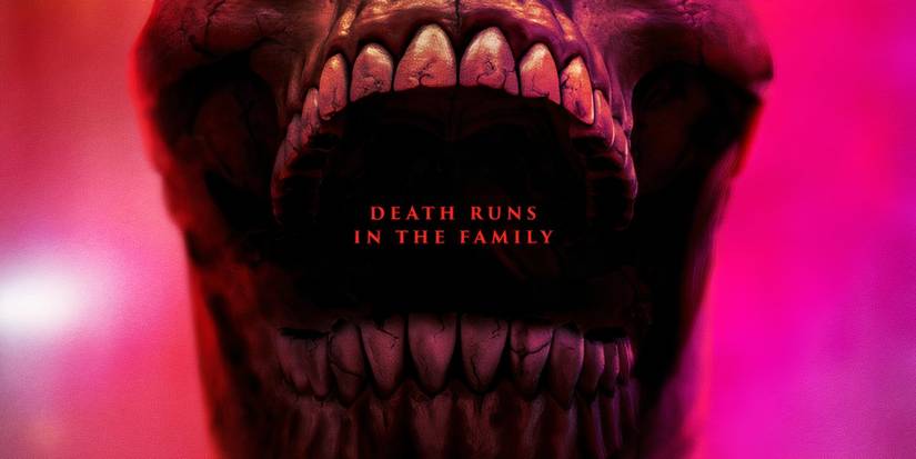Final Destination Bloodlines poster featuring a skull with the words: Death runs in the family