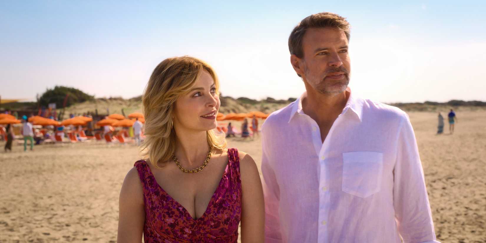 Francesca looks at Eric in La Dolce Villa