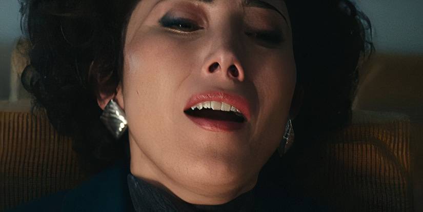 Dichen Lachman looking distressed as Gemma's airplane Innie during a plane crash in Severance season 2 (2025)