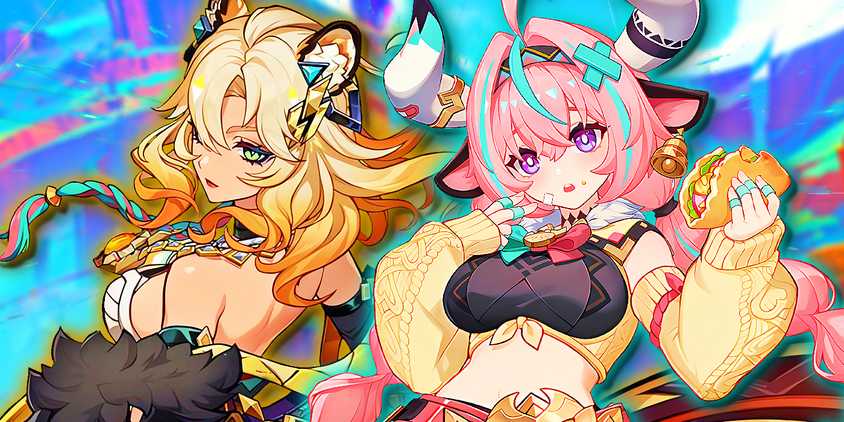 Genshin Impact's Varesa and Xilonen pose in Natlan.