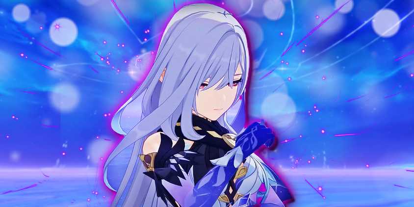Genshin Impact's Skirk contemplates.