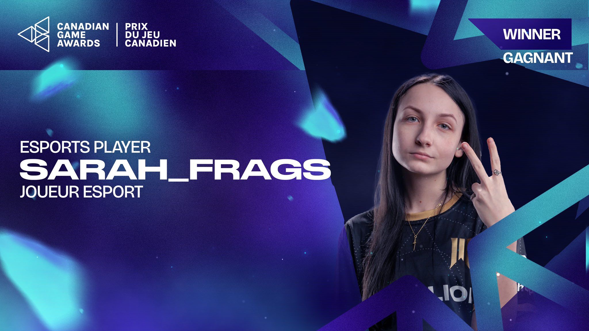 Canadian game awards: Sarah_frags wins the best eSports player