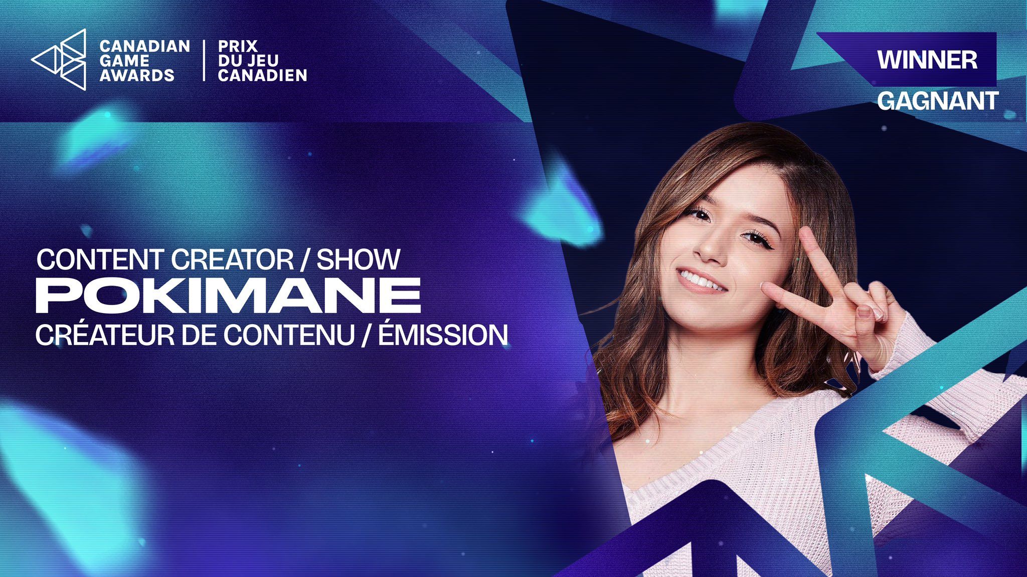 Pokimane gets the best content creator at Canadian Game Awards