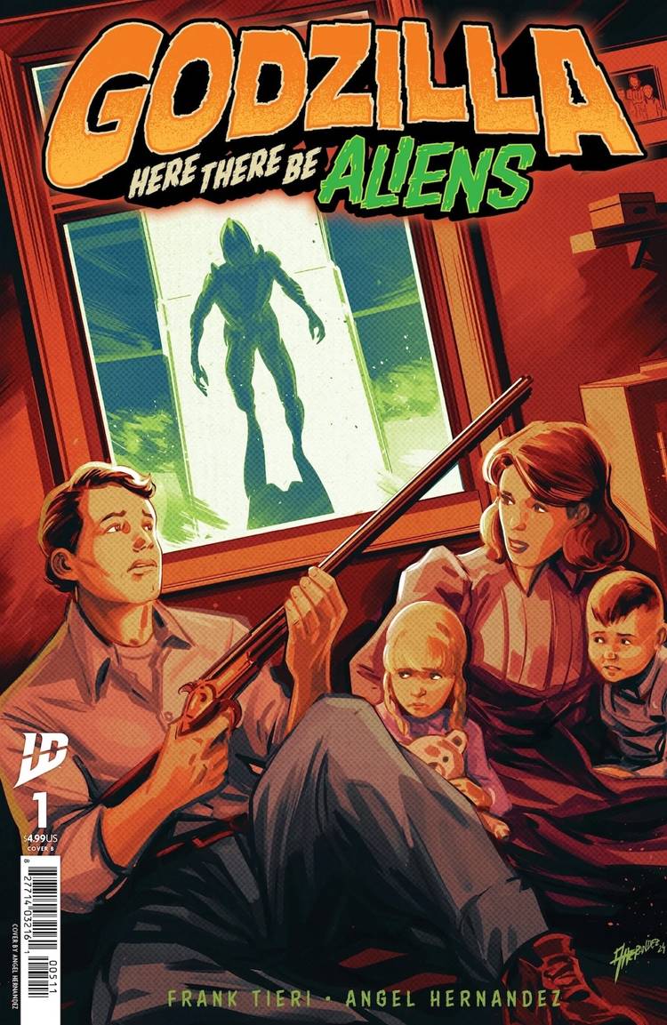 Godzilla Here There Be Aliens 1 Variant Cover