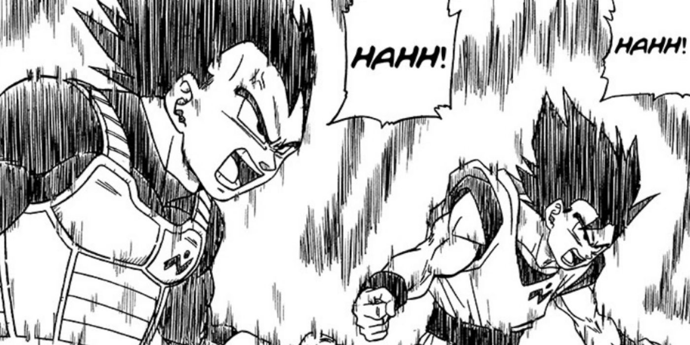 Goku and Vegeta power up together