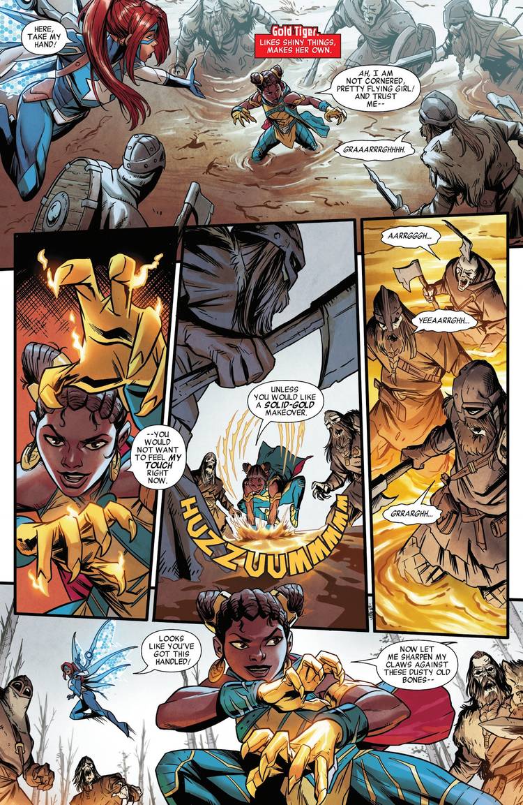 Gold Tiger Attacks in Marvel New Champions #2 Comic