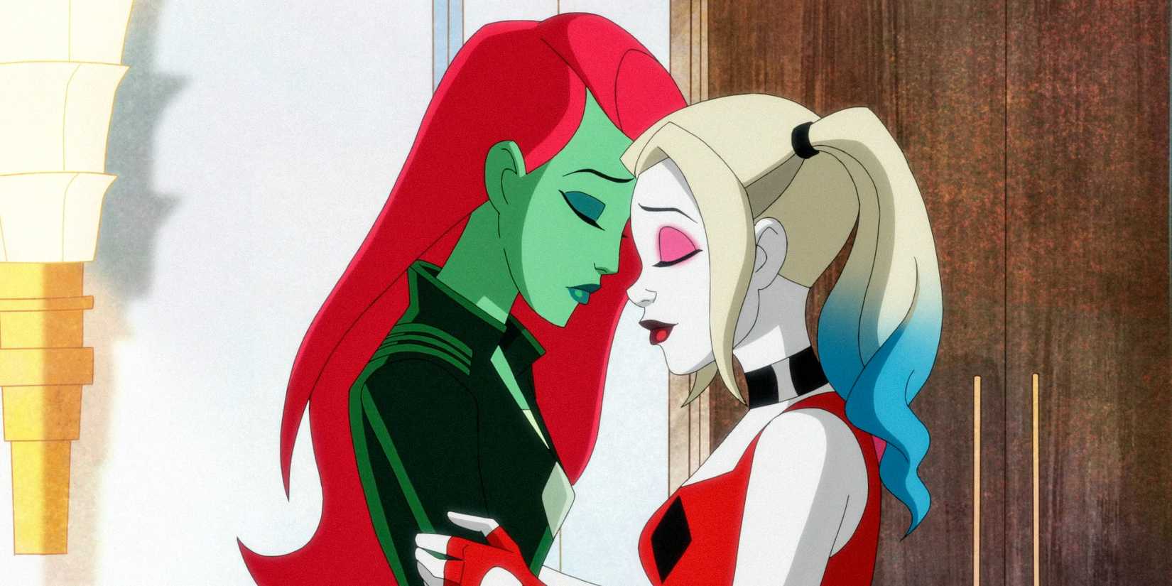 Ivy and Harley affectionately press their foreheads together in Quinn Season 5 Ep 5