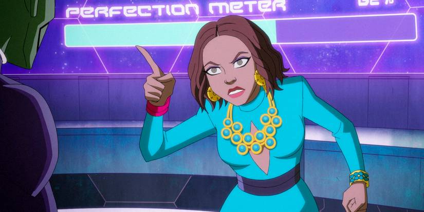 Lena Luthor arguing with Brainiac in Harley Quinn Season 5 Ep 6