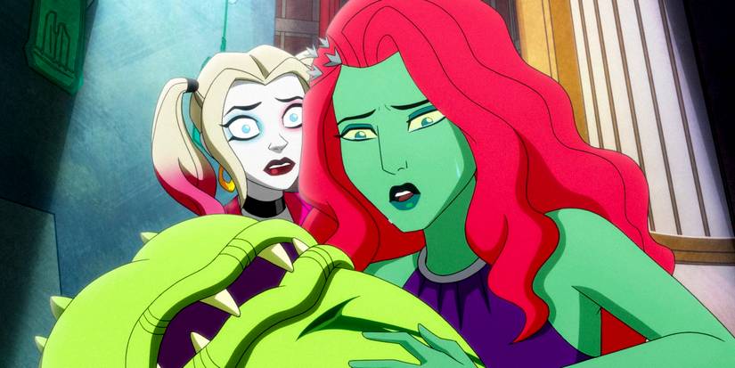Ivy crying over the death of Frank the Plant in Harley Quinn Season 5 Ep 6