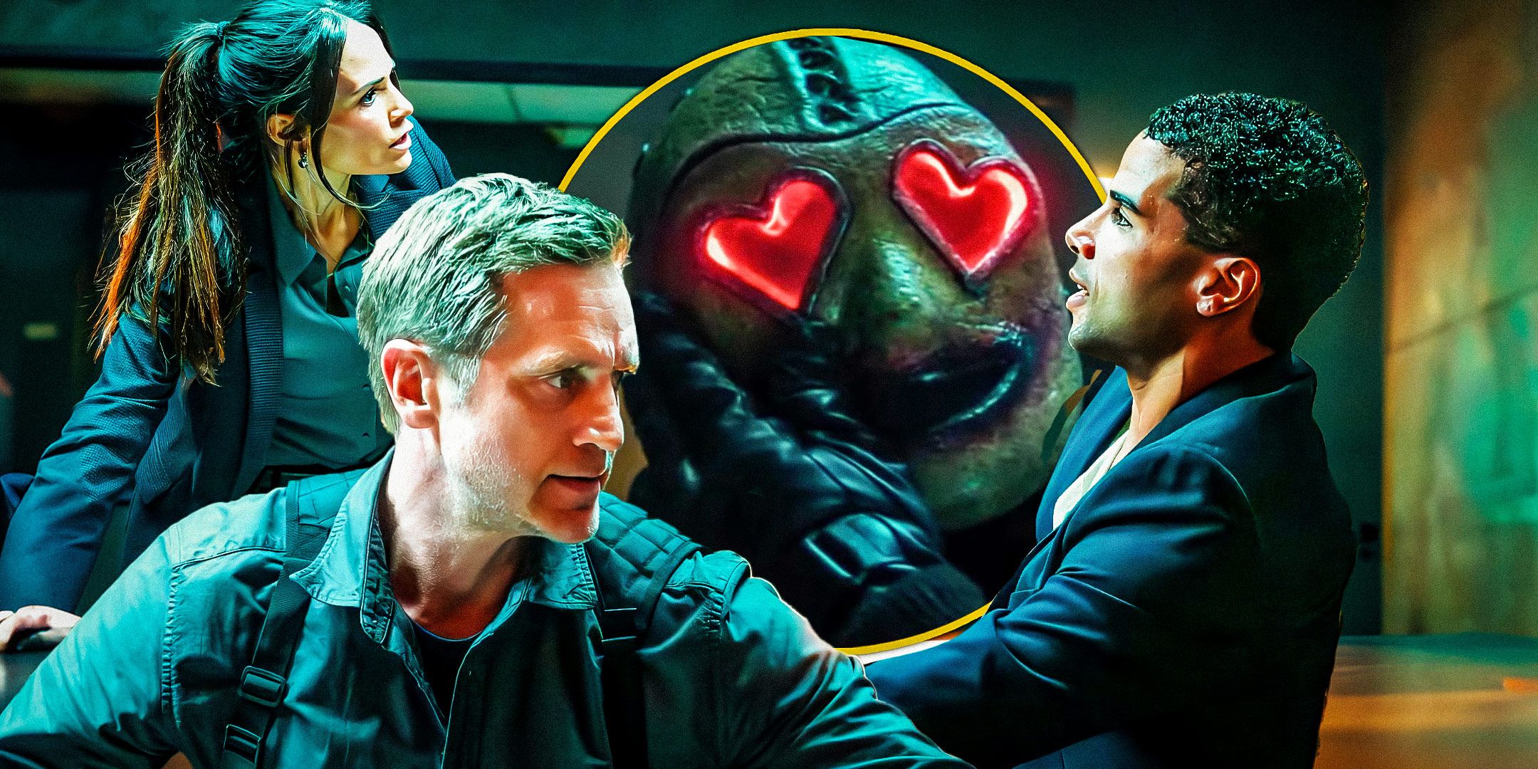 Jordana Brewster, Devon Sawa &amp; Mason Gooding with Heart Eyes Killer