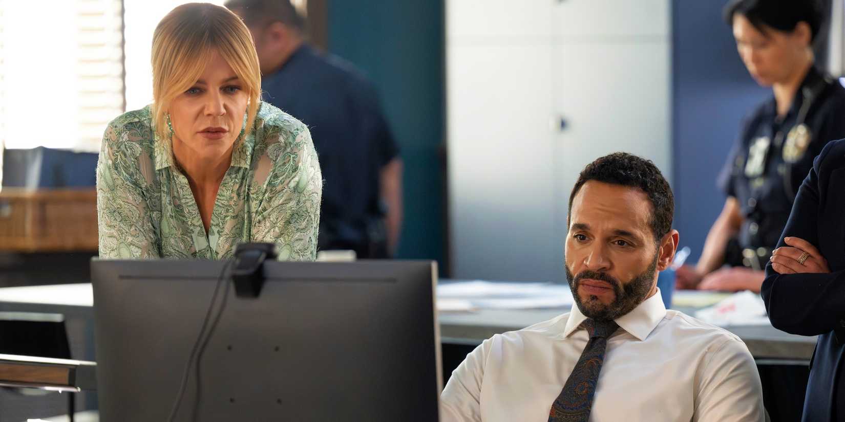 Morgan (Kaitlin Olson) and Karadec (Daniel Sunjata) in High Potential season 1, episode 13.
