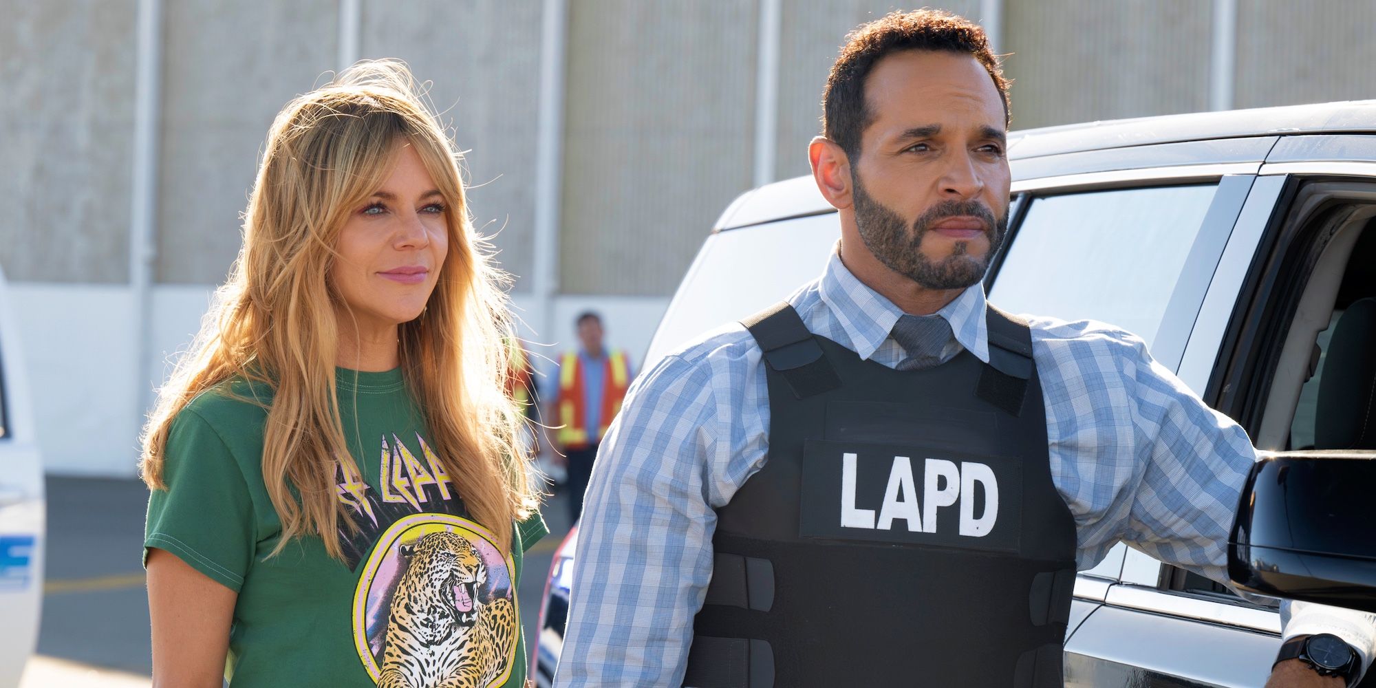 Morgan (Kaitlin Olson) and Karadec (Daniel Sunjata) in High Potential season 1, episode 12 ("Partners").