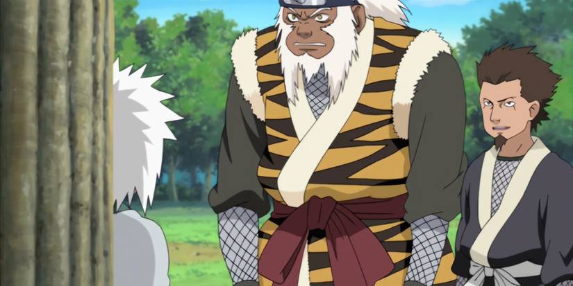 Hiruzen and Enma standing side by side.