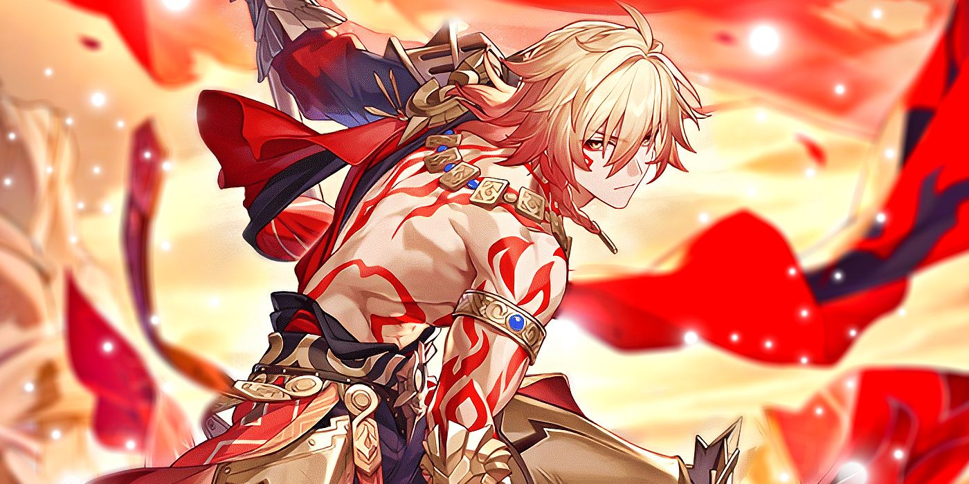 Honkai Star Rail&rsquo;s Mydei hunches over in a combat-ready stance.
