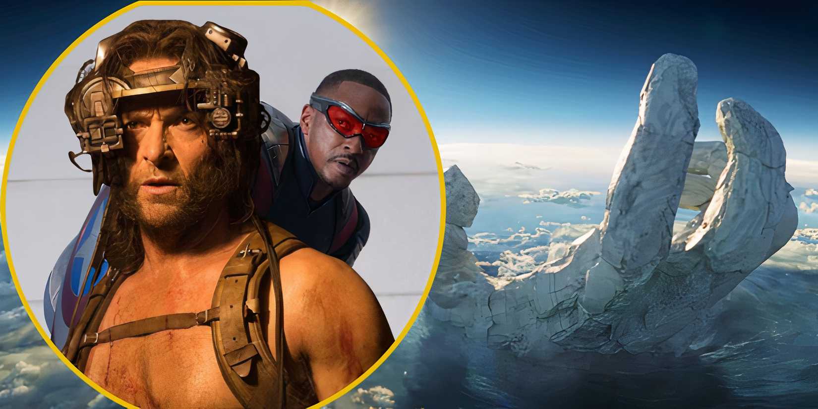 Hugh Jackman Weapon X and Sam Wilson with the Celestial