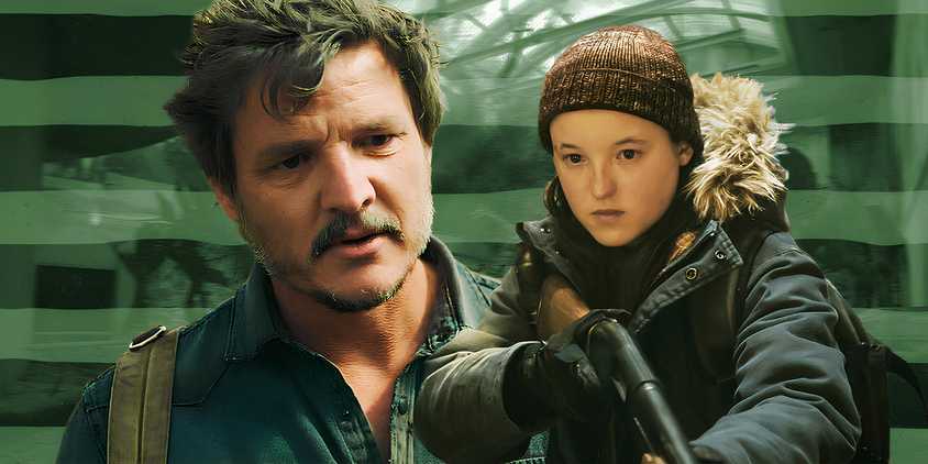 Pedro Pascal as Joel and Bella Ramsey as Ellie in The Last of Us