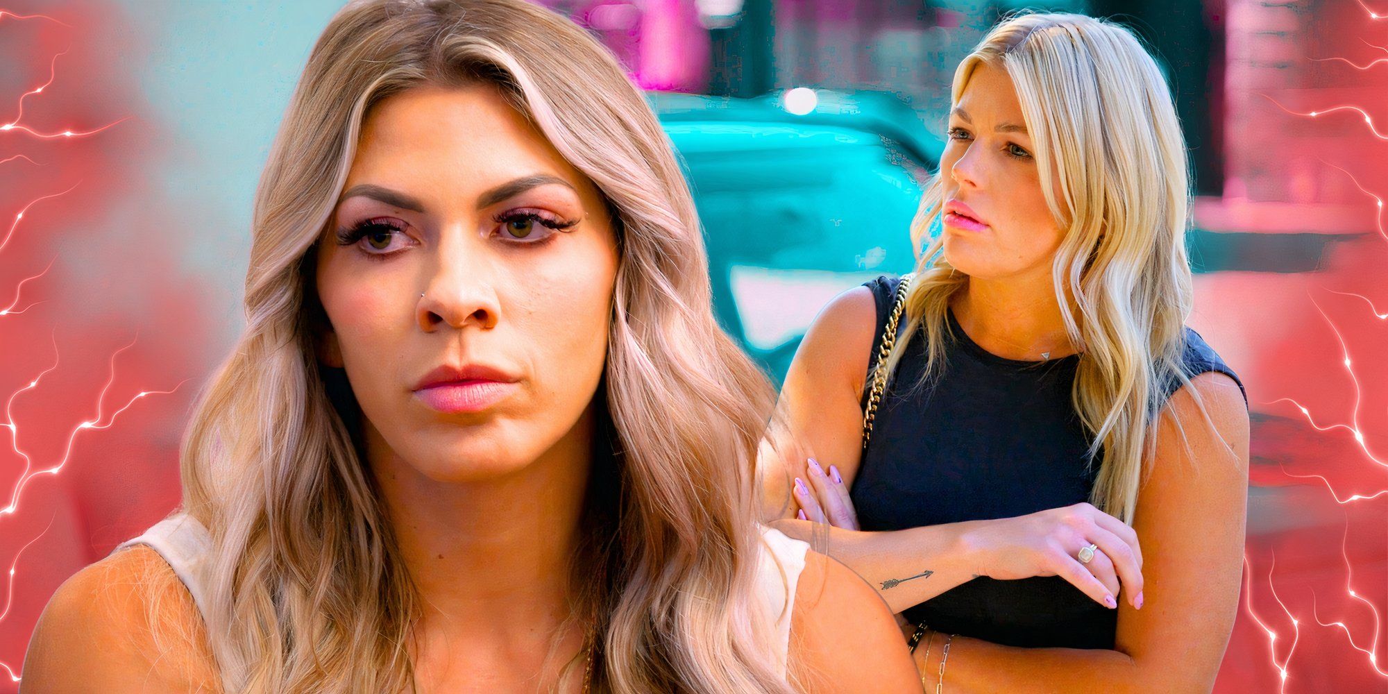 montage of Madison Myers with Michelle Tomblin from mafs in the background