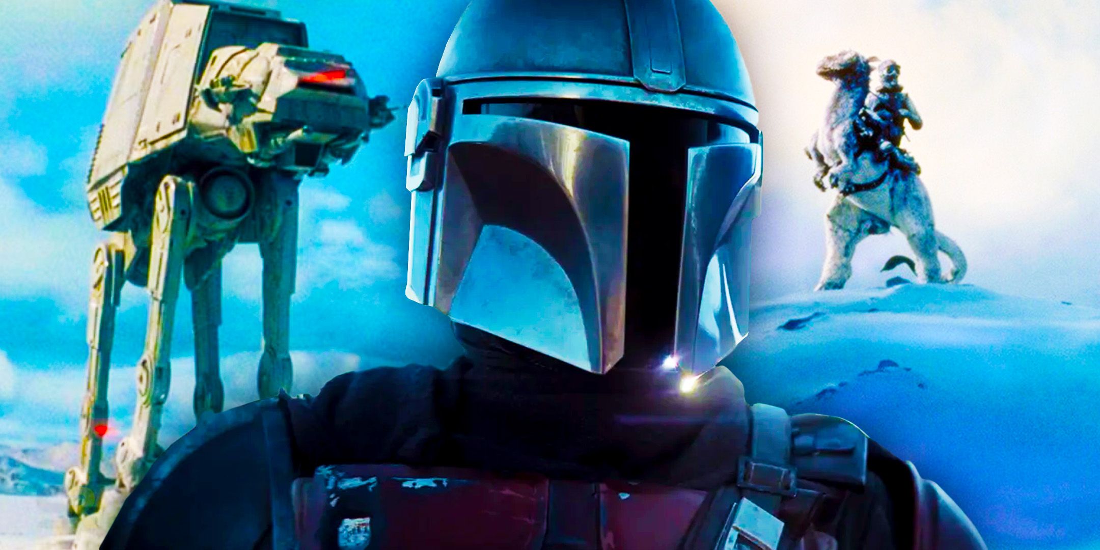 Mandalorian and the snowy hills of Hoth