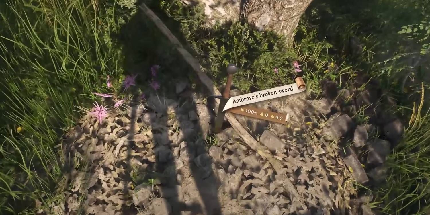 Kingdom Come: Deliverance 2 finding Ambrose's Broken Sword during "The Hermit" side quest