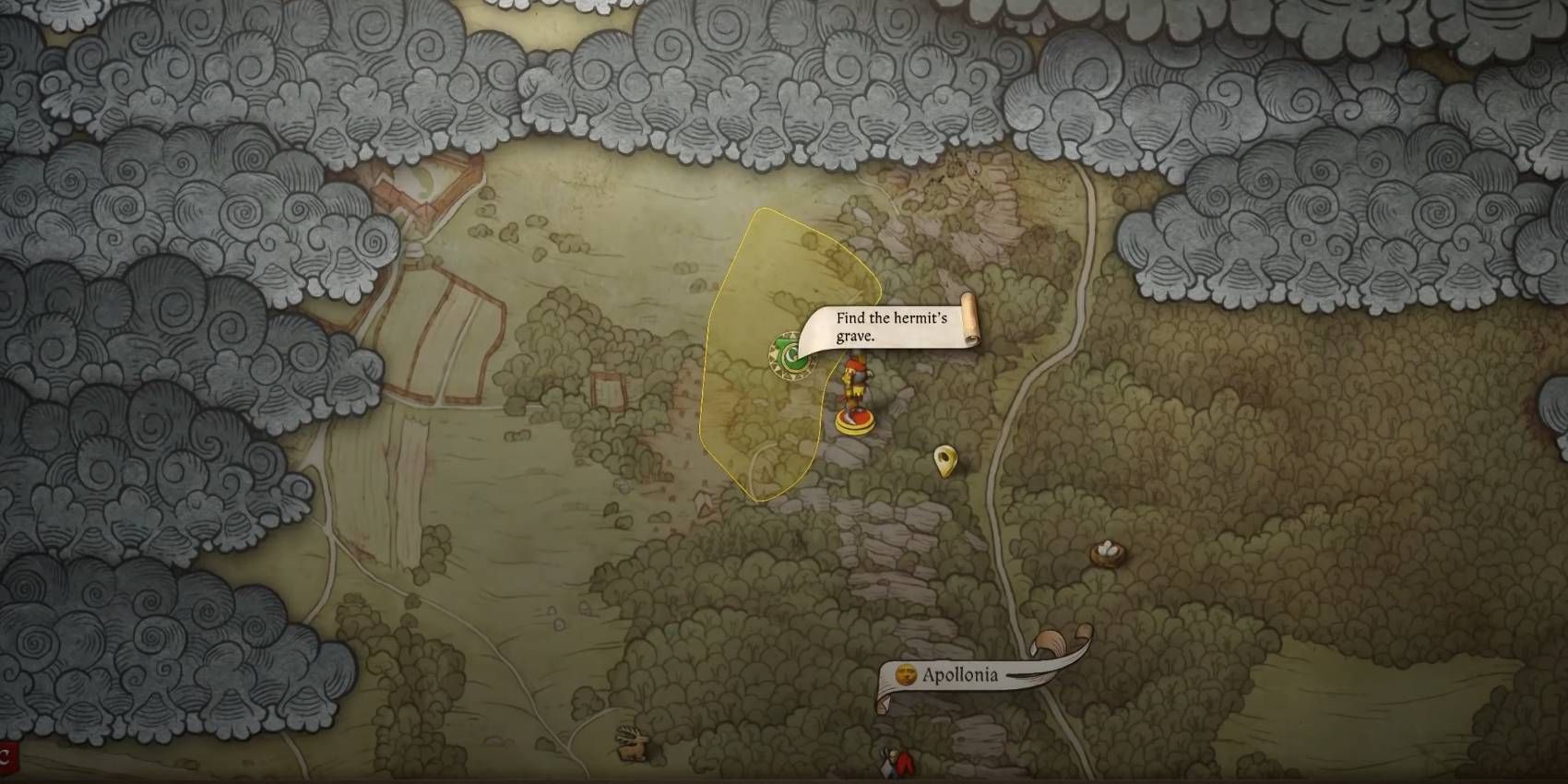 Kingdom Come: Deliverance 2 finding Ambrose's Grave on map during "The Hermit" side quest