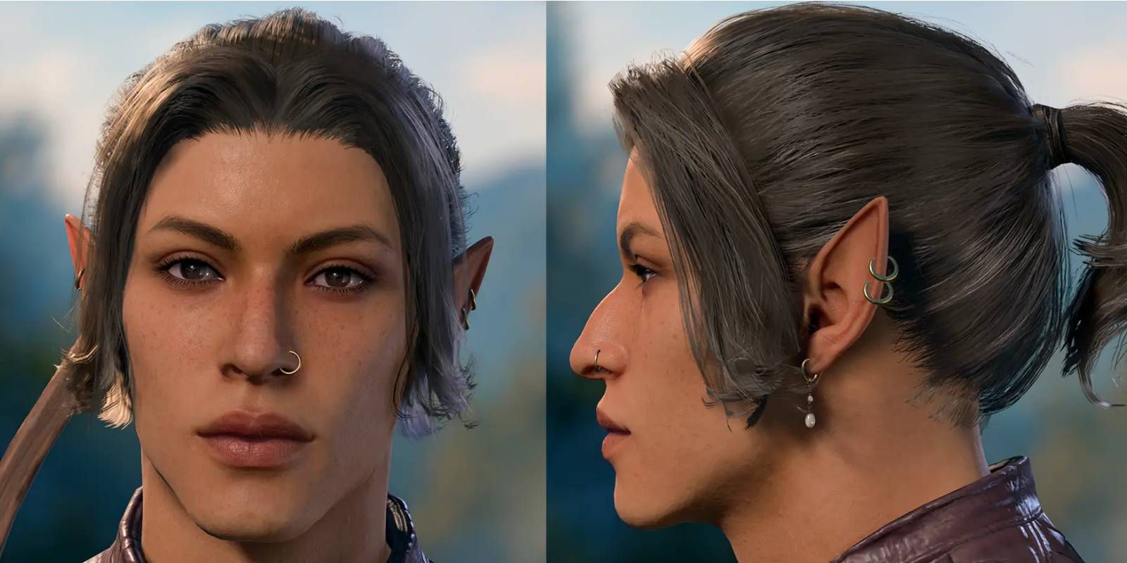 Baldur's Gate 3 new hairstyle for human character from Tav's Hair Salon mod