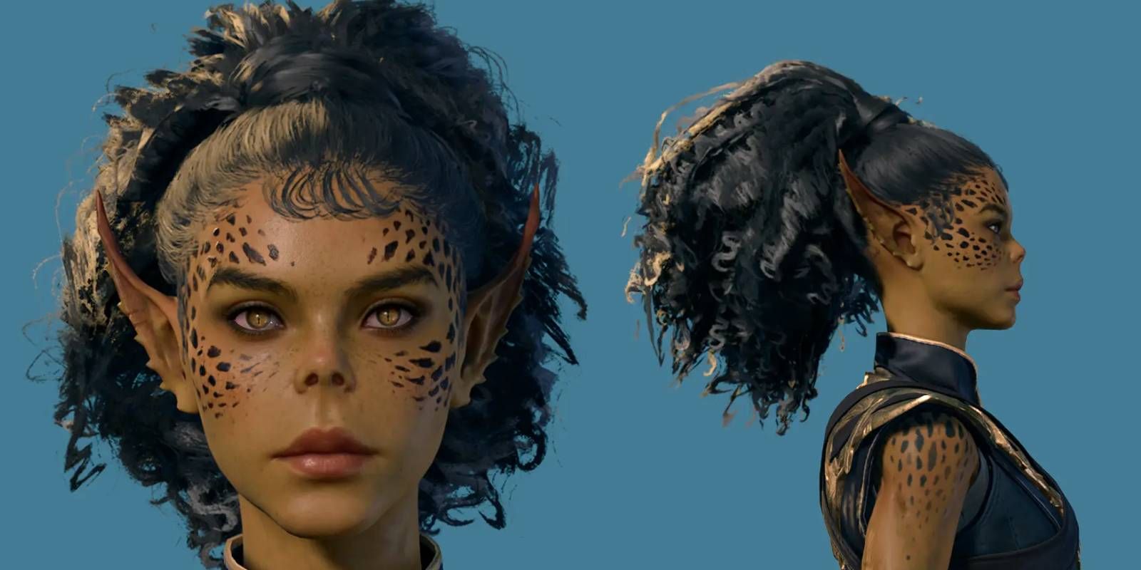 Baldur's Gate 3 Githyanki character with hairstyle from Tav's Hair Salon mod