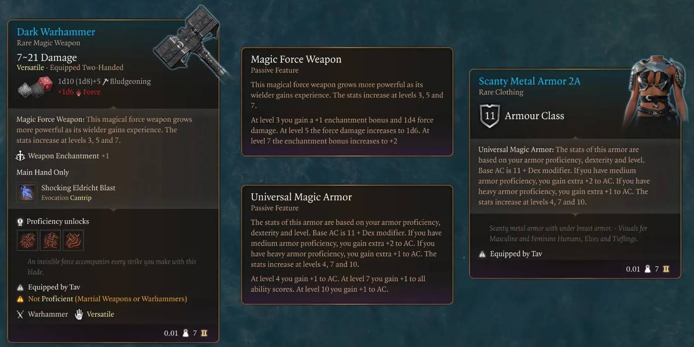 Baldur's Gate 3 Dark Warhammer and other new gear from Basket Full of Equipment mod