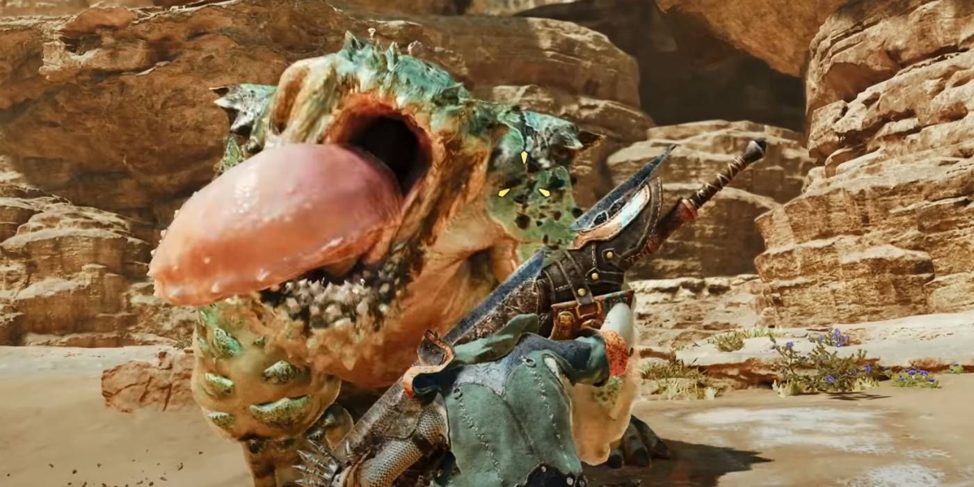 Monster Hunter Wilds character blocking attack with Greatsword during Focus Mode